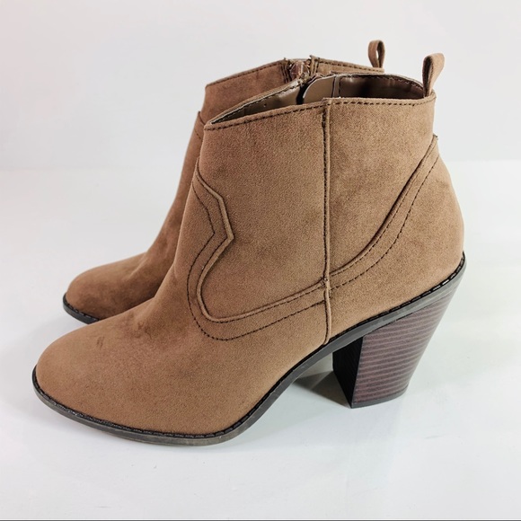 Cato Shoes - Cato Ankle Boots Heeled Brown Faux Leather…